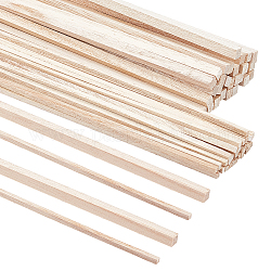 OLYCRAFT 60Pcs Balsa Wood Sticks 12 inch Long Unfinished Wooden Strips Square Dowels Strips for DIY Molding Crafts Projects Making