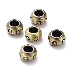 Ottone perline stile tibetano,  cadmio& piombo libero, rondelle, spazzolato bronzo antico, 6x3.5mm, Foro: 3 mm