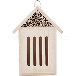 Unfertiges Insektenhaus aus Holz, Kreatives hängendes Vogelhaus aus Holz, für die Herstellung oder Dekoration kleiner Vogelkäfige, rauchig, 150x89x225 mm