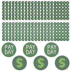 Olycraft 50 foglio adesivi con simbolo del dollaro per agenda per giorno di paga punti rotondi da 12.5 mm adesivi per calendario agenda calendario verde adesivi a punti etichette di promemoria per calendario scrapbooking crafting - 2style