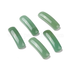 Ciondoli connettore avventurina verde naturale, tubo ricurvo, arco, 36~37x10.5~11x5.5~6mm, Foro: 1.2 mm
