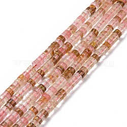 Cherry Quartz Glass Beads Strands, Flat Round, 4x2mm, Hole: 1mm, about 169pcs/strand, 14.96''(38cm)