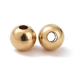 Messing Perlen, Nickelfrei, Runde, roh (nicht plattiert), 6x5.5 mm, Bohrung: 1.5 mm