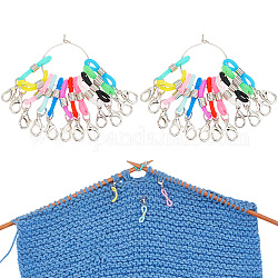 Marqueurs de points de tricot en caoutchouc, bouchons d'aiguille à tricoter en alliage, protecteurs de pointe d'aiguille à tricoter, couleur mixte, 3.5 cm, 24 pièces / kit