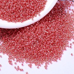 Perles miyuki delica, cylindre, Perles de rocaille japonais, 11/0, (db2051) rouge coquelicot lumineux, 1.3x1.6mm, Trou: 0.8mm, environ 2000 pcs/10 g
