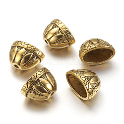 Tibetan Style Alloy Bead Cones, For Tassels Pendant, Cadmium Free & Lead Free, Antique Golden, 13x20x12mm, Hole: 2mm