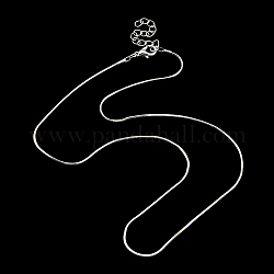 Quadratische Schlangenkette aus Messing für Männer und Frauen, Silber, 18.5 Zoll (47.2 cm), 1 Stk. / Satz