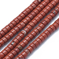 Natural Red Jasper Beads Strands, Flat Round/Disc, 3.8~4.2x2~4.5mm, Hole: 0.8~1mm, about 152~180pcs/strand, 15.1~15.5 inch(38.5~39.5cm)