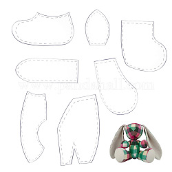 NBEADS 7 Pcs Memory Bunny Template Ruler, 8 Inch High Clear Rabbit Quilting Templates DIY Patchwork Sewing Crafts for Rabbit Crafts Patchwork Quilting DIY Crafts Decoration