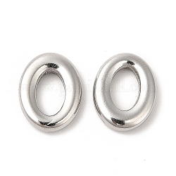 304 Edelstahl verbindet Ringe, Oval, Edelstahl Farbe, 14x11x2.7 mm, Innendurchmesser: 8 mm