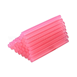 Palos de pistola de pegamento de plástico, sellado de palos de cera, Barras adhesivas de pegamento termofusible para sello de cera vintage, rosa, 10x0.7 cm