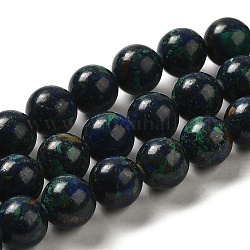 Natural Chalcopyrite Beads Strands, Round, 10~10.5mm, Hole: 1.2mm, about 40pcs/strand, 16.34''(41.5cm)