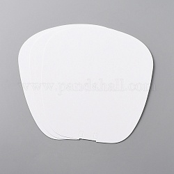Пустые бумажные веерные карточки, для крафта живописи ручные лопастные вентиляторы, белые, 180x171x0.5 мм, отверстие : 9x5 мм