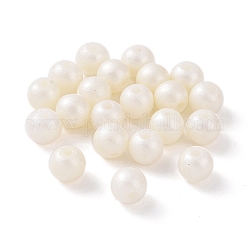 Perles d'imitation perles en plastique ABS, ronde, beige, 8x7.5mm, Trou: 1.7mm, environ 1923 pcs/500 g