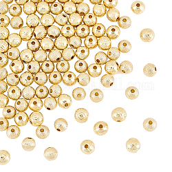 Dicosmetic 100 pz 2 stili crackle round spacer bead 6mm disco ball perline superficie liscia perline allentate con texture lega dorata perline rotonde per collane fai da te braccialetto creazione di gioielli
