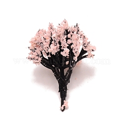 Ornamento modello in plastica, albero, per la decorazione domestica della scrivania, roso, 40~42x30~37mm