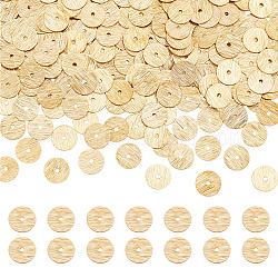 PH Pandahall 300 Stück 8 mm Goldperlen, Heishi-Scheibenperlen, Messing, lose Perlen, Unterlegscheibe, Abstandsperlen, langlebige Perlen, runde Schmuckperlen für Halskette, Armband, Ohrringe, Schmuckherstellung