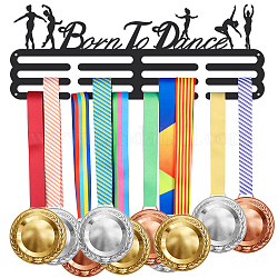 Superdant Born to Dance porta medaglie espositore per medaglie di balletto ganci a parete in ferro nero per 60+ espositore per medaglie da appendere porta medaglie da competizione espositore da parete 40x15 cm