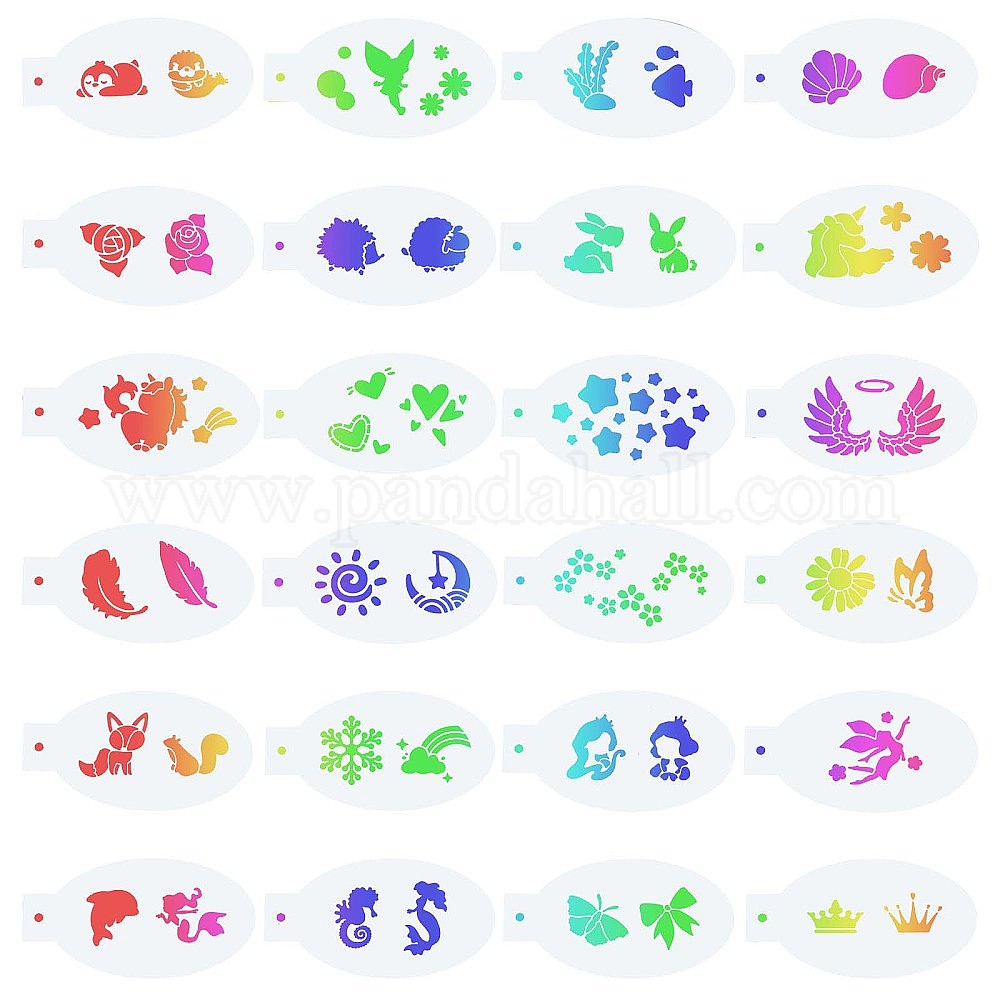 Pochoirs écailles De Sirène – Kit Créatif Avec Paillettes Et Strass