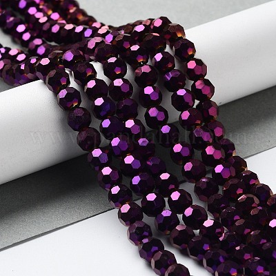 Гальванические стеклянные бусины&nbsp;EGLA-R042-6mm-02-1