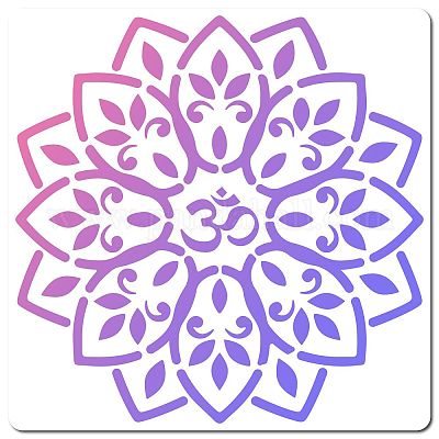 1PC Mandala Stencil Template Large 11.8x11.8 Inch Plastic Reusable Square  Stencils Sign Home Decor for Painting on Wood Wall Scrapbook Card Floor  Drawing 