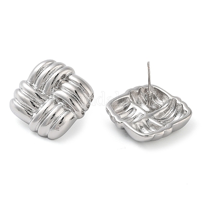 Orecchini a bottone in ottone&nbsp;EJEW-K276-10P-1