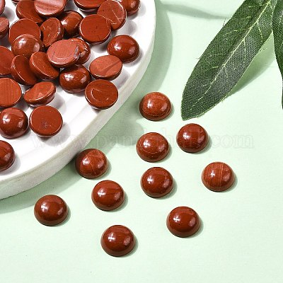 Природного красной яшмы кабошон&nbsp;G-H1596-FR-10mm-15-1