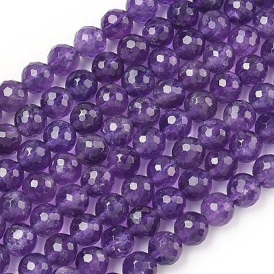 Natürlichen Amethyst Perlen Stränge&nbsp;G-L654-O01-6mm-1
