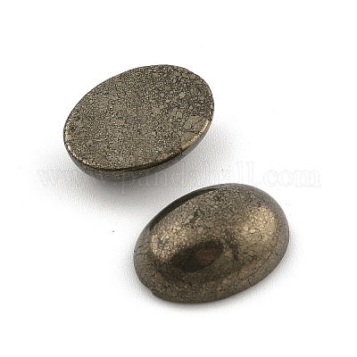 Овальные естественно пирит кабошоны&nbsp;G-I125-10-18x13mm-01-1