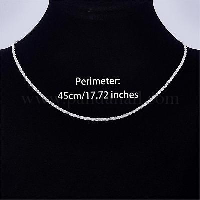 Thin Chain Necklace Silver - 45 cm