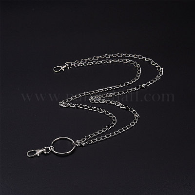3 Pieces Wallet Chain Pocket Keychain Belt Metal Jeans Chain Pants Chain  with Lobster Clasps and Keyring for Men Women Keys Loop Purse Handbag