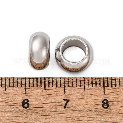 Европейские бусины из нержавеющей стали 304&nbsp;STAS-P397-01B-P-1