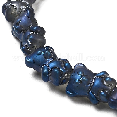 Chapelets de perles en verre électroplaqué&nbsp;EGLA-Q127-A02-01E-1