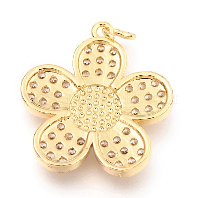 Латунные микропаве прозрачные подвески с фианитом KK-I683-05E-1