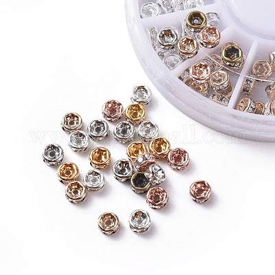 Perline distanziatori strass in ottone&nbsp;RB-X0013-10-NF-1