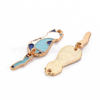 Подвески из экологически чистого сплава с эмалью ENAM-T011-84E-NR-1