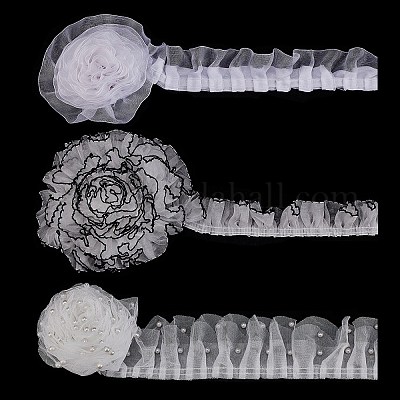 3 стиль полиэстер плиссированная атласная плиссированная кружевная лента&nbsp;OCOR-PH0006-60-1