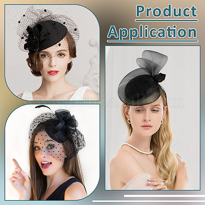 10 шт. круглая основа для шляпы-чародея из искусственной пеньки для шляпного дела&nbsp;AJEW-BC0009-73-1