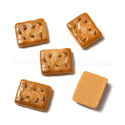 Кабошоны из непрозрачного печенья из смолы RESI-WH0035-41B-1