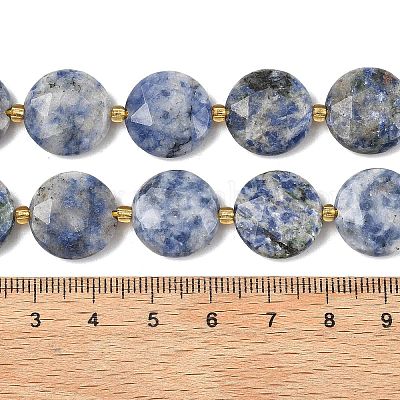 Натуральное синее пятно нитки из бисера яшмы&nbsp;G-A292-A10-01-1