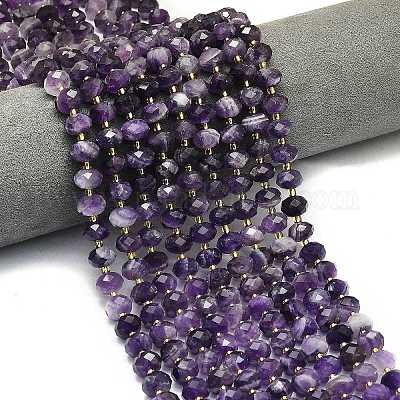 Природный аметист нитей бисера&nbsp;G-P573-A31-01-1