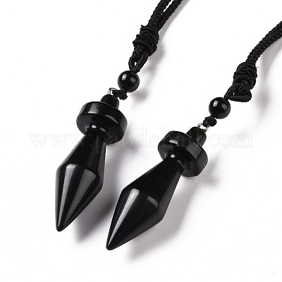 Bullet Pendant on Black Cord