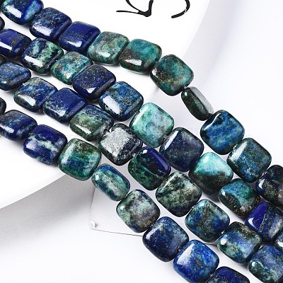 Натуральные бусы из хризоколлы и лазурита&nbsp;G-N330-030-1