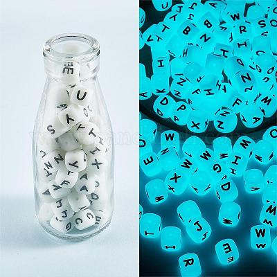 Wholesale 104 Pcs Luminous Cube Silicone Beads Letter Square Dice Alphabet  Beads with 2mm Hole Spacer Loose Letter Beads for Bracelet Necklace Jewelry  Making 