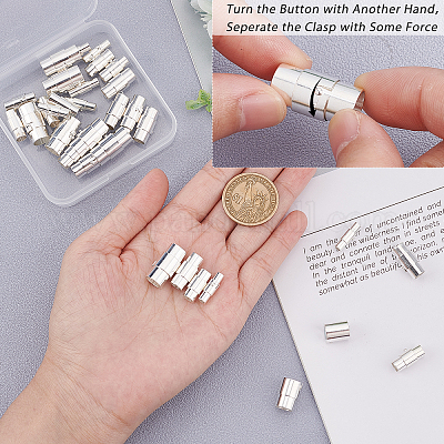 32 Sets Multi-Strand Clasps 4 Styles Box Clasps 4 Colors Layering Clasp Stainless Steel Chain Slide Clasp Lock Necklace Connector for DIY Jewelry