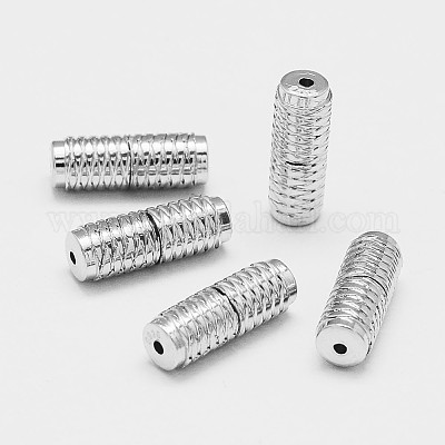 PandaHall 100 Sets Barrel Screw Clasps Jewelry Connector 11-12x4.5-5mm Screw Twist Clasps Copper Fastener Cord End Caps for Jewelry Necklace Bracelet Making 1-1.2mm Hole