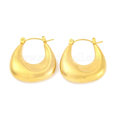 Серьги-кольца из нержавеющей стали 304 с ионным покрытием в форме капли (IP) EJEW-H013-09G-1