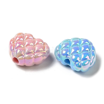Perles gaufrées en acrylique opaque&nbsp;X-MACR-D025-05-1