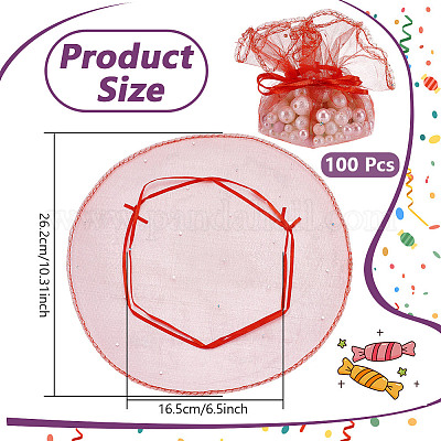 100 шт. мешочки из органзы&nbsp;ABAG-NB0002-12D-1