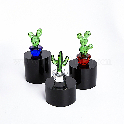 Wholesale SUPERFINDINGS 3Pcs Black Acrylic Round Display Risers